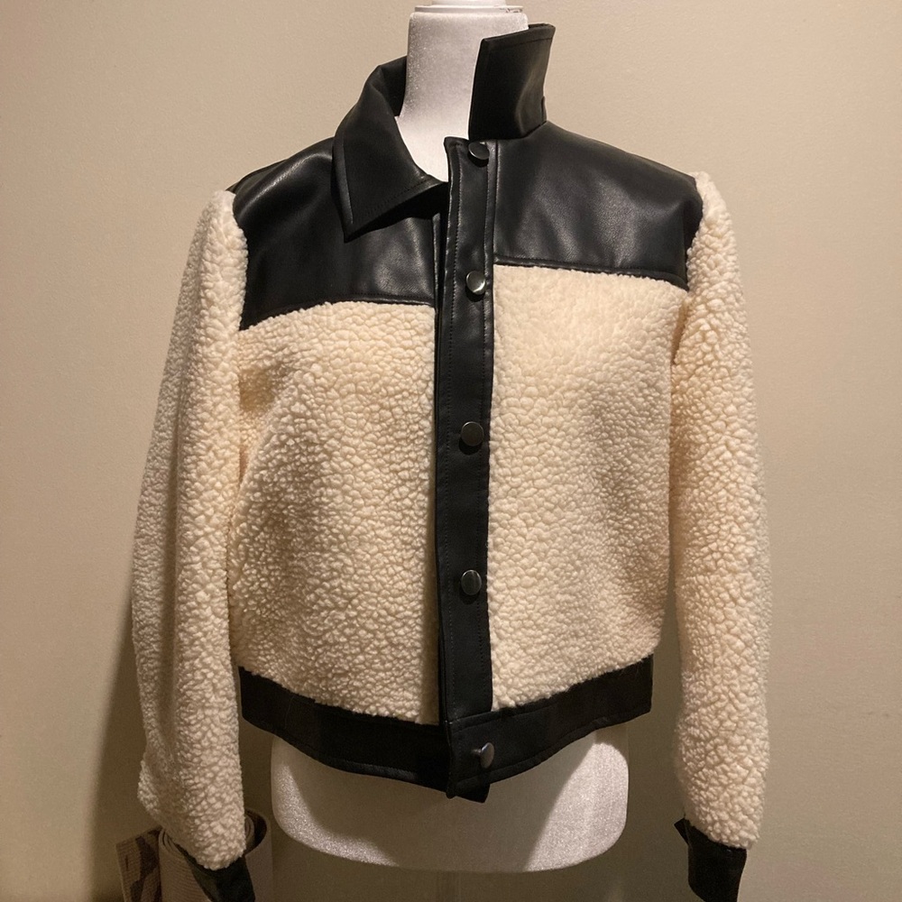 Stylish Black and Cream Women's Jacket